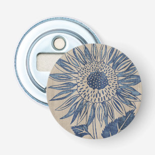 Indigo Sunflower Bottle Opener