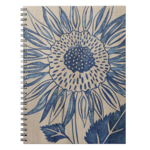 Indigo Sunflower Notebook