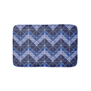 Indigo Tangram Bath Mat