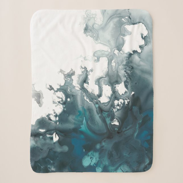 Indigo Tempest Sherpa Blanket (Front)