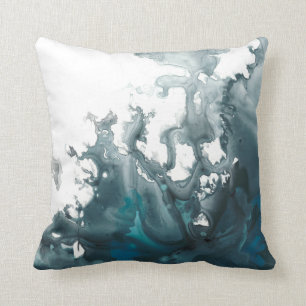 Indigo Tempest Throw Pillow