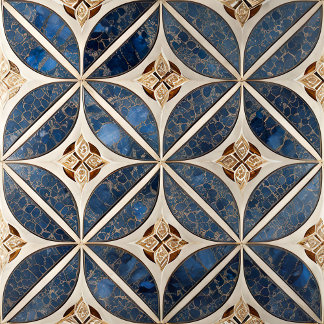 Indigo Tile  Notebook