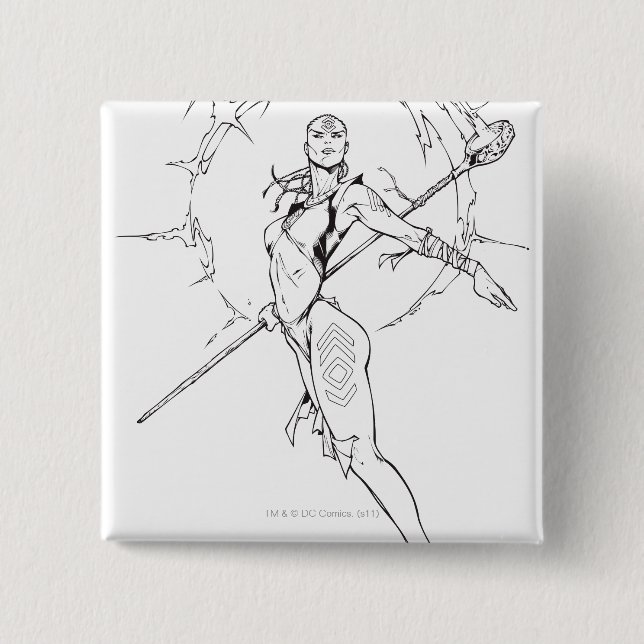 Indigo Tribe 9 2 Inch Square Button (Front)