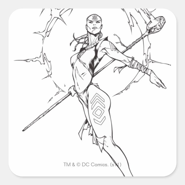 Indigo Tribe 9 Square Sticker (Front)