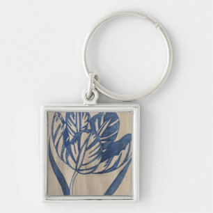 Indigo Tulip Keychain