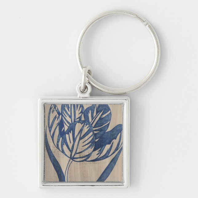 Indigo Tulip Keychain (Front)