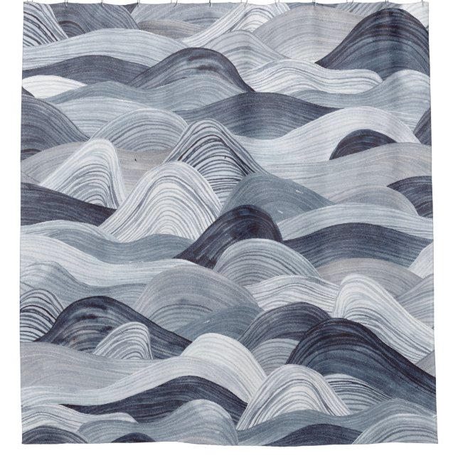 Indigo Watercolor Wave Seamless (Front)