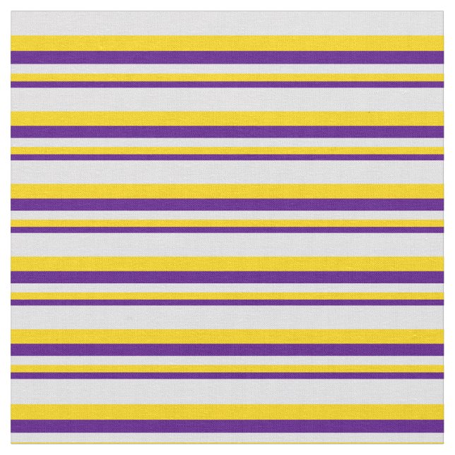 Indigo, Yellow & Lavender Pattern Fabric (Close Up)