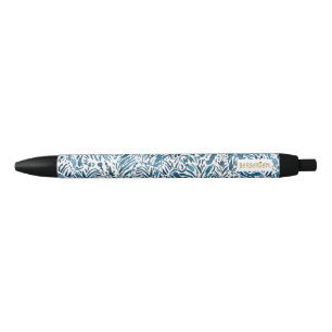 Indigo Zebra Print Black Ink Pen