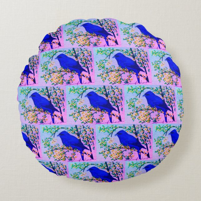 IndigoBunting Pillow (Front)