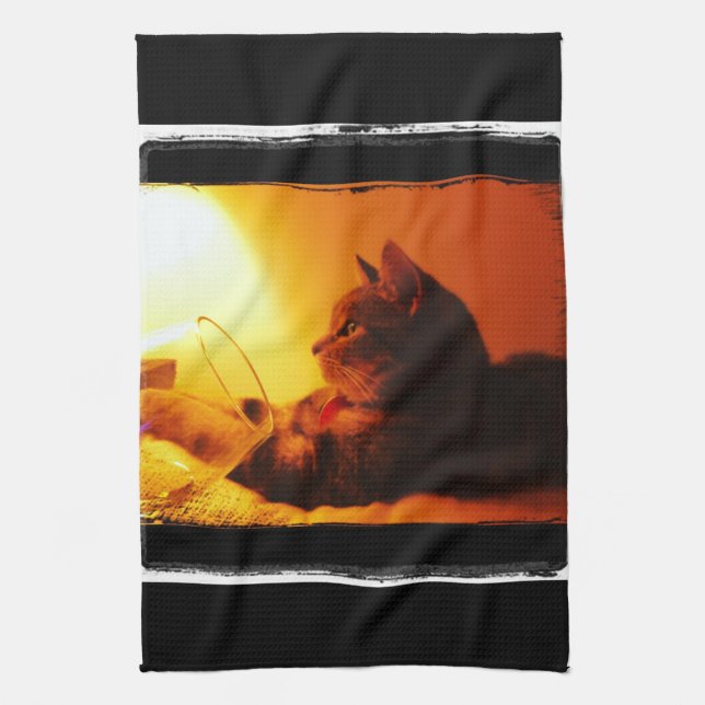 Indigo's Wine Glass Kitchen Towel (Vertical)