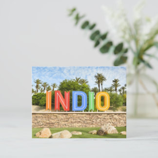Indio, California Sign Postcard