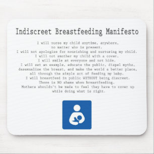 Indiscreet Breastfeeding Manifesto Mouse Pad