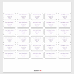 Individual Addressee Mailing Labels No Border