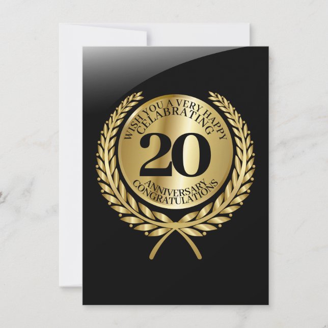 Individual congratulations card on the anniversary (Front)