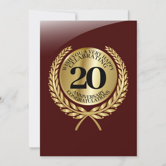 Individual congratulations card on the anniversary (Front)