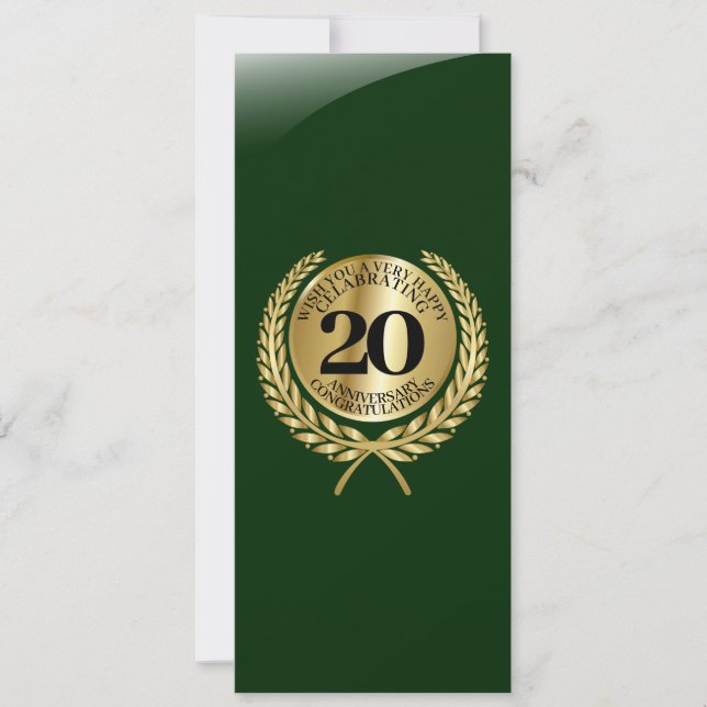 Individual congratulations card on the anniversary (Front)