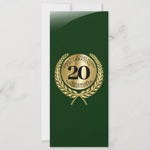 Individual congratulations card on the anniversary