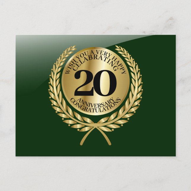 Individual congratulations card on the anniversary (Front)