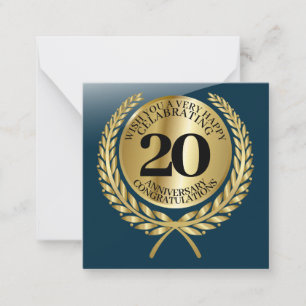 Individual congratulations card on the anniversary
