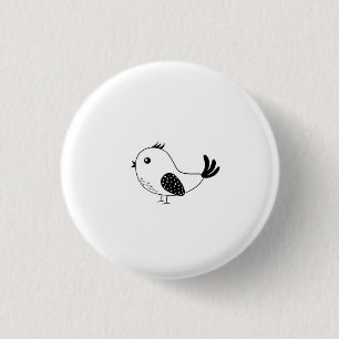 Individual Little bird 1 Inch Round Button