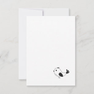 Individual Little bird Thank You Card
