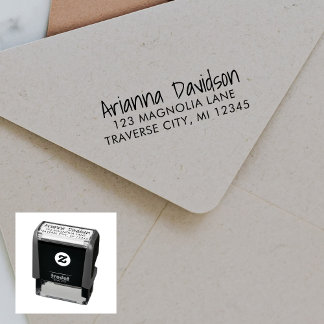 Individual Name Fancy Return Address Self-inking Stamp