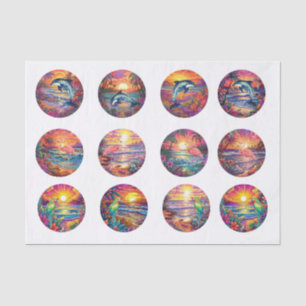 Individual Tropical Sunsets Decoupage Tissue Paper