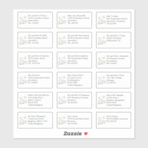 Individual Wedding Guest Name Addresses Magnolias