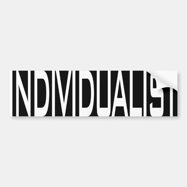 Individualist Bumper Sticker (Front)