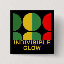 Indivisible GLOW Group GOOD TROUBLE  2 Inch Square Button