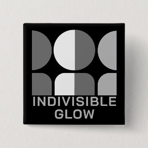 Indivisible GLOW Group Gray 2 Inch Square Button