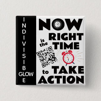 Indivisible GLOW VISIBILITY  2 Inch Square Button