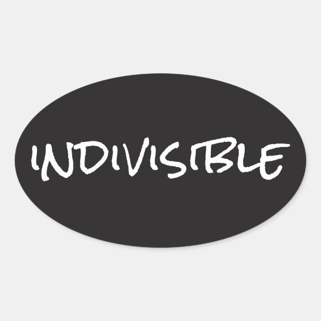 Indivisible Sticker (Oval) (Front)