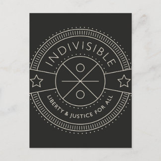 Indivisible, with liberty and justice for all. postcard