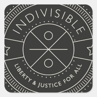 Indivisible, with liberty and justice for all. square sticker