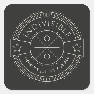 Indivisible, with liberty and justice for all. square sticker