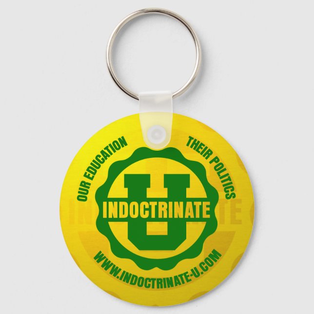 "Indoctrinate U" Radiation Logo Keychain (Front)
