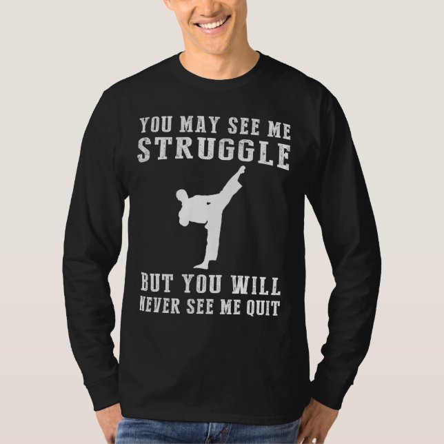 Indomitable Taekwondo Warrior: A Funny T-Shirt for (Front)