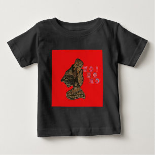 Indonesi Shadow Puppet Hohoho Design on Red canvas Baby T-Shirt