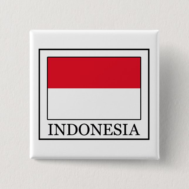 Indonesia 2 Inch Square Button (Front)