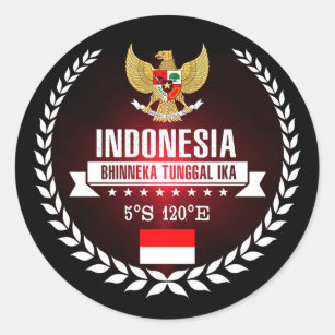 Indonesia Classic Round Sticker