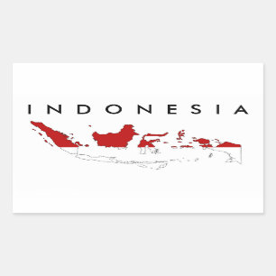 Indonesia country flag map shape silhouette sticker