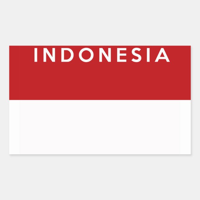 indonesia country flag text name sticker (Front)
