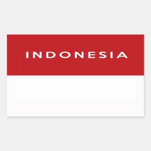 indonesia country flag text name sticker