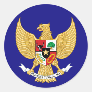 indonesia emblem classic round sticker