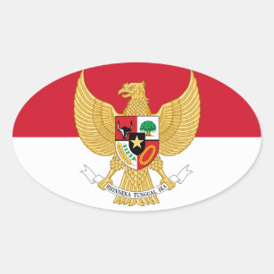 indonesia emblem oval sticker