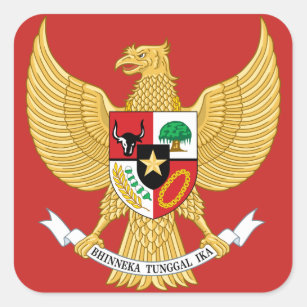 indonesia emblem square sticker