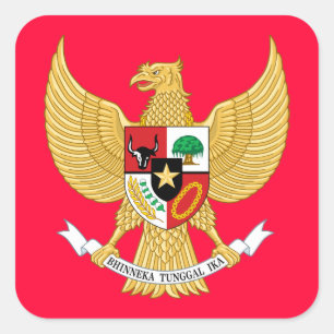 indonesia emblem square sticker