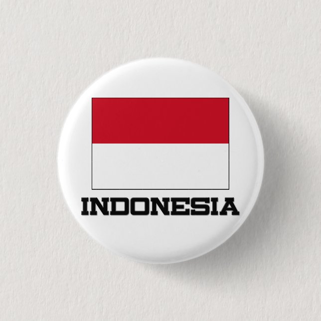 Indonesia Flag 1 Inch Round Button (Front)